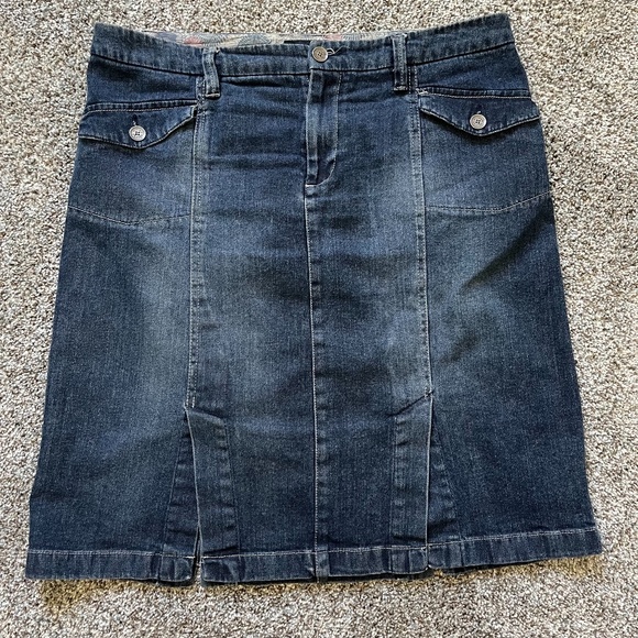 Genuine Sonoma Blue Jeans Skirt with front and back slits; Size 12 - Picture 1 of 10